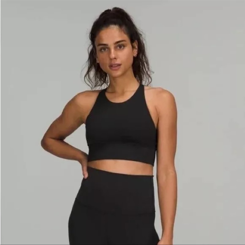 Lululemon Free to Be High-Neck Longline Bra size 10 black